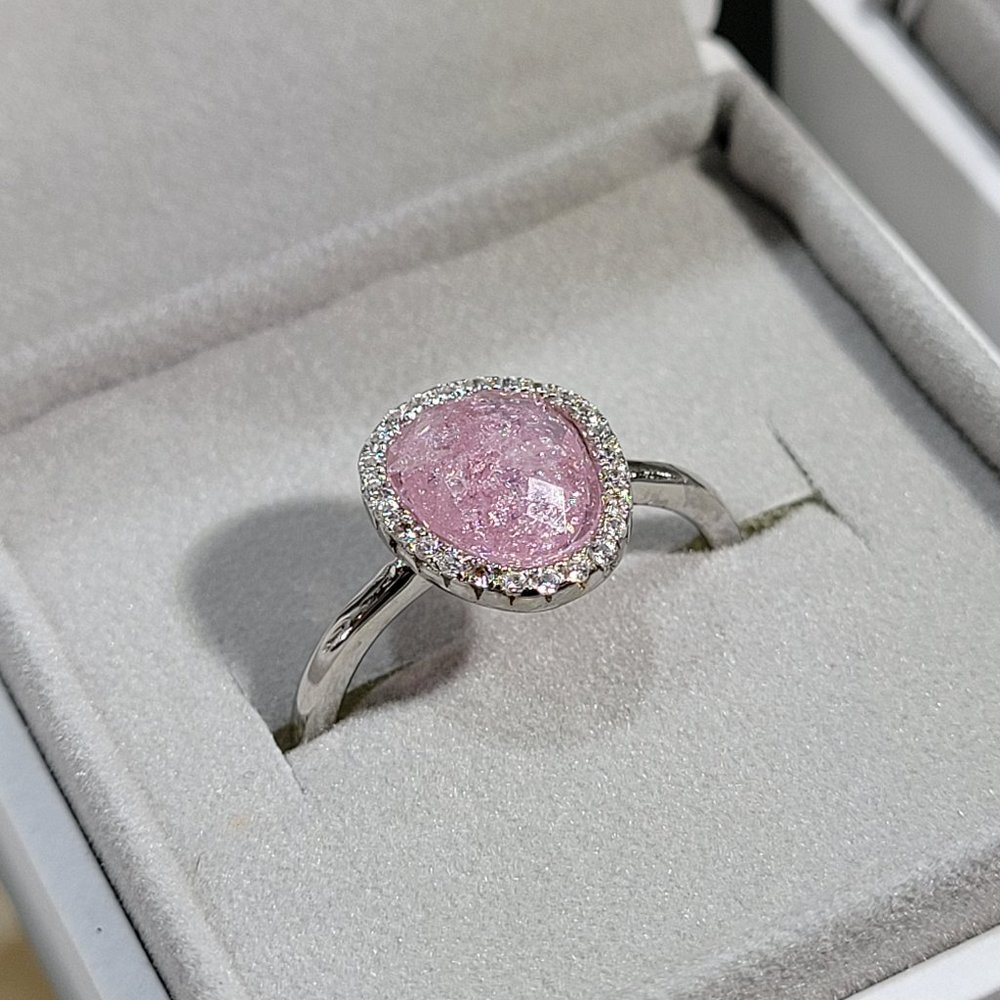 Sterling Silver Pink Starlight Ring